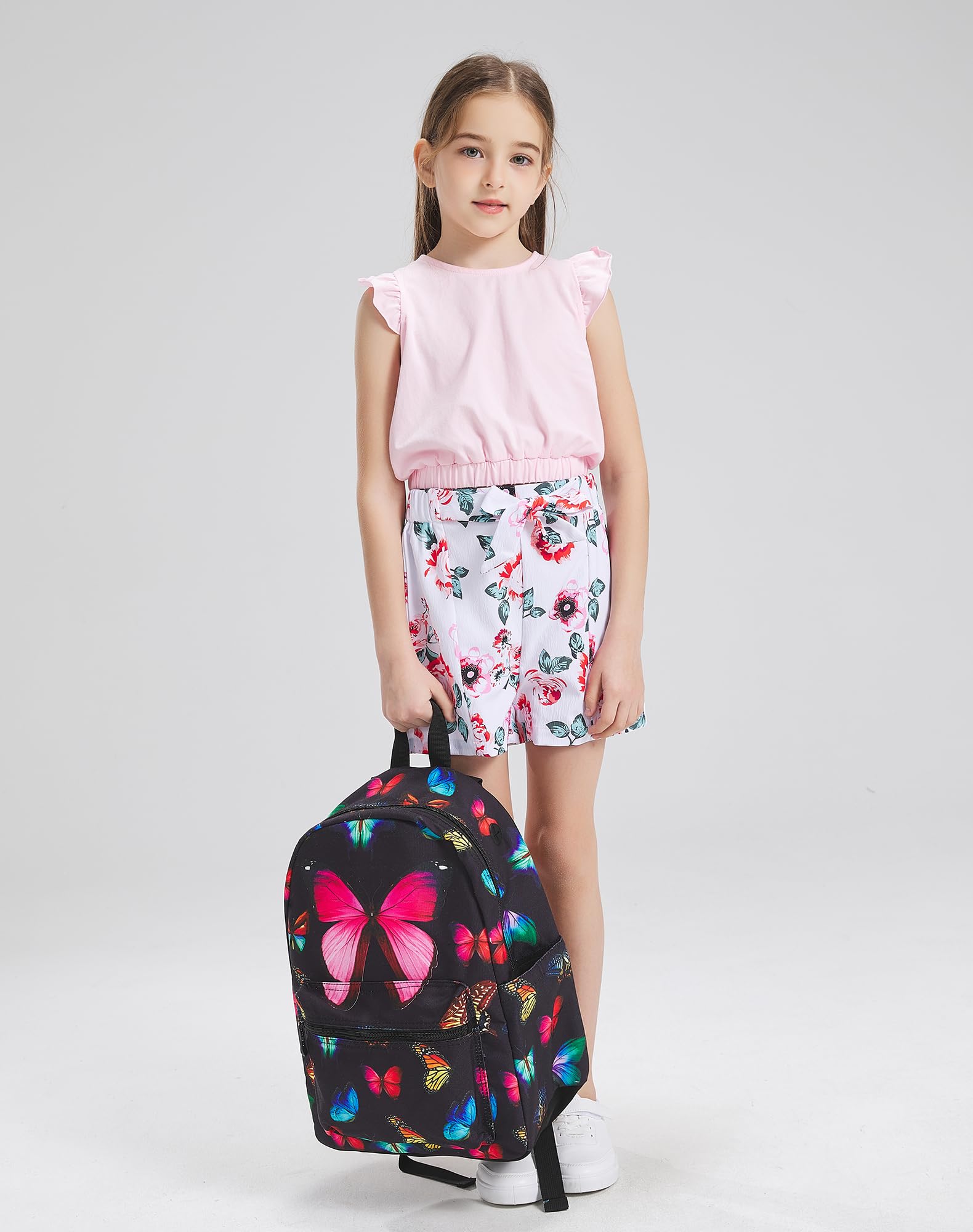 Foto 6 | Mochila Escolar Jeremysport Con Diseño De Mariposas De 15.5 Pulgadas - Venta Internacional.