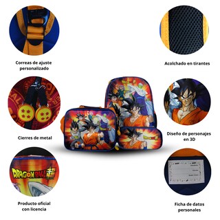 Foto 2 | Combo Mochila Lonchera Y Lapicera Dragon Ball