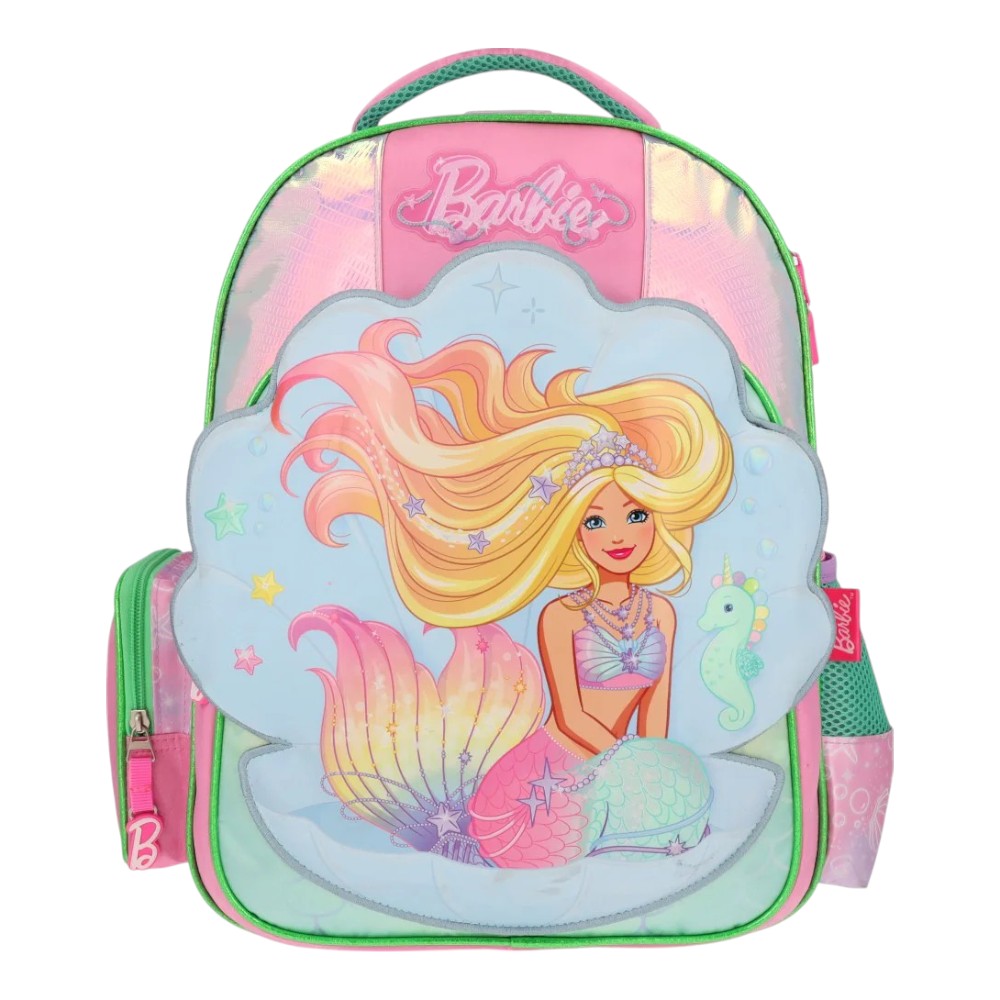 Foto 2 pulgar | Mochila Escolar Barbie Sirena Yadatex Porta Laptop Brb085-bp442a