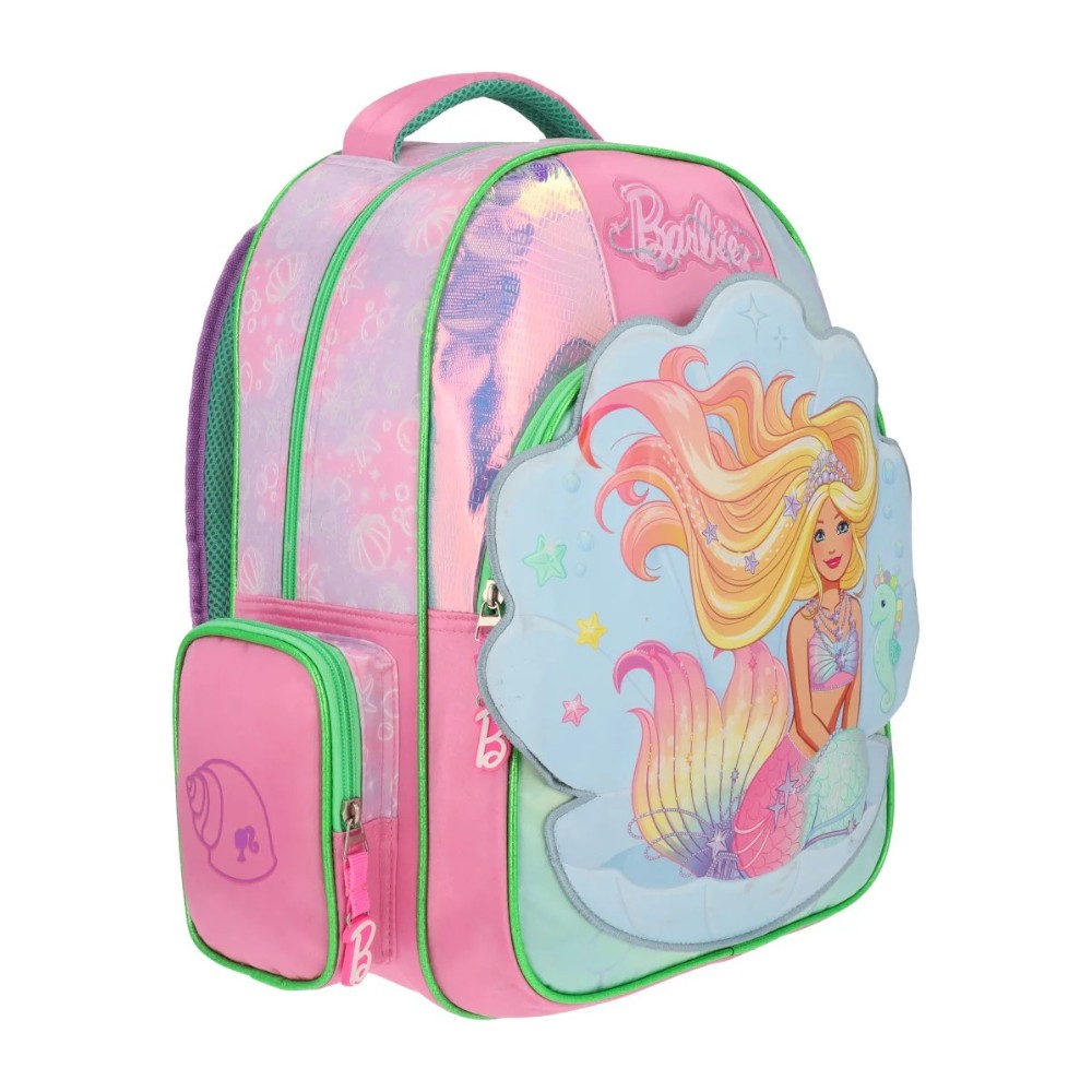 Foto 6 pulgar | Mochila Escolar Barbie Sirena Yadatex Porta Laptop Brb085-bp442a