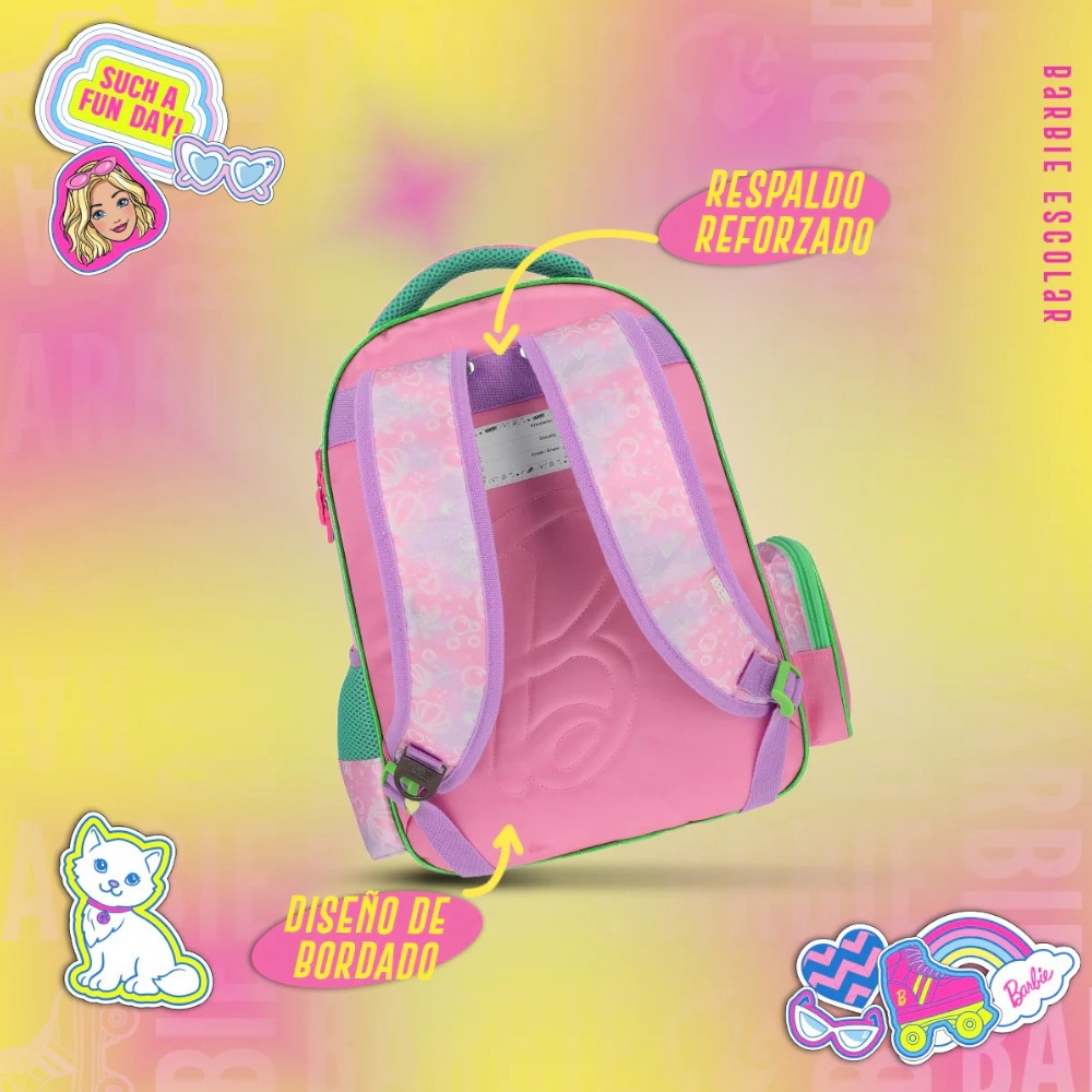 Foto 8 pulgar | Mochila Escolar Barbie Sirena Yadatex Porta Laptop Brb085-bp442a