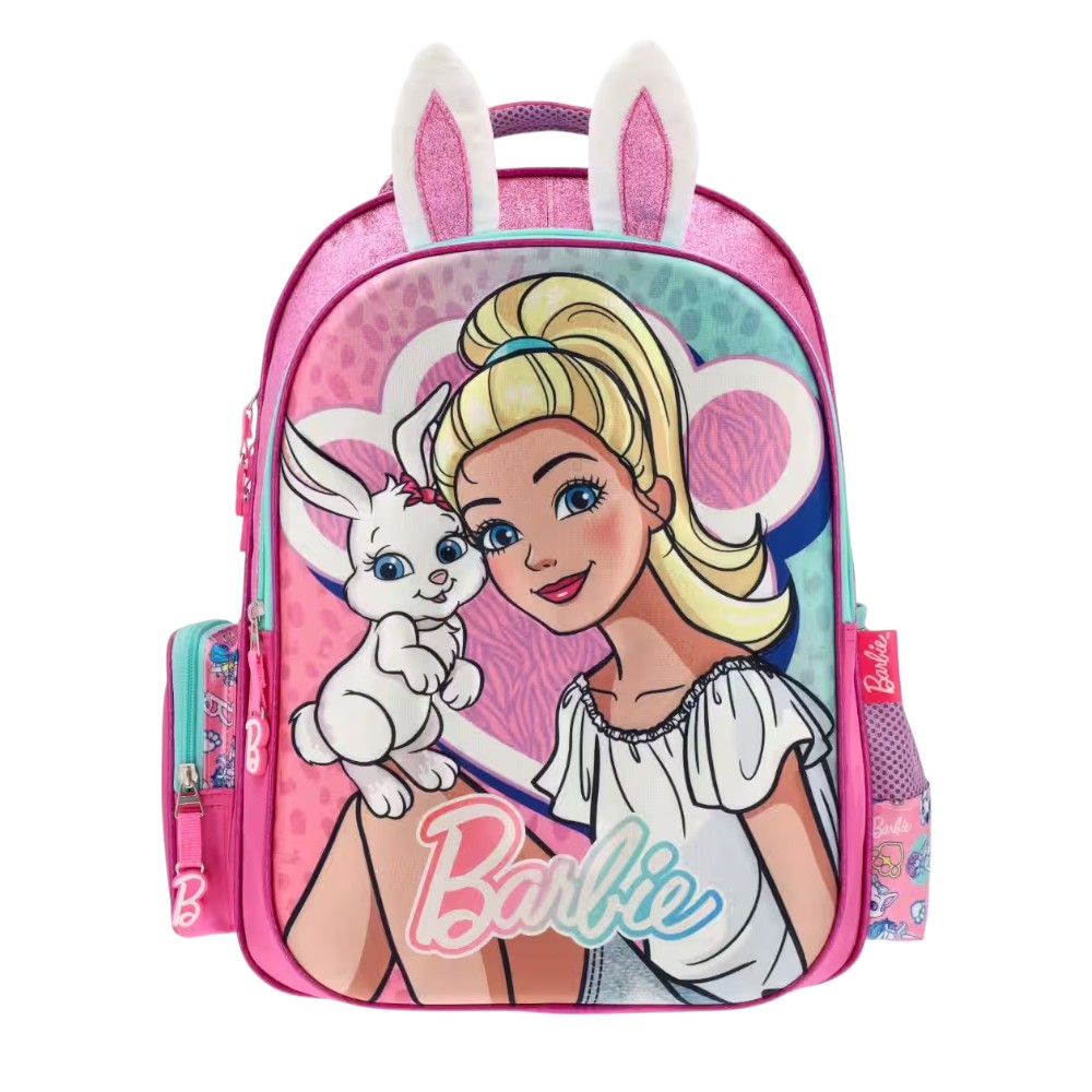 Mochila Escolar Barbie Conejo Yadatex Porta Laptop Brb086-bp141a