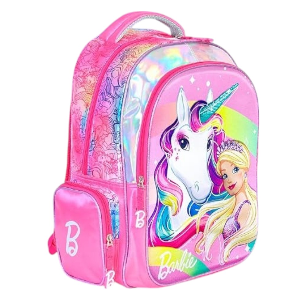 Foto 3 pulgar | Mochila Escolar Barbie Unicornio Yadatex Porta Laptop Brb014-bp141a