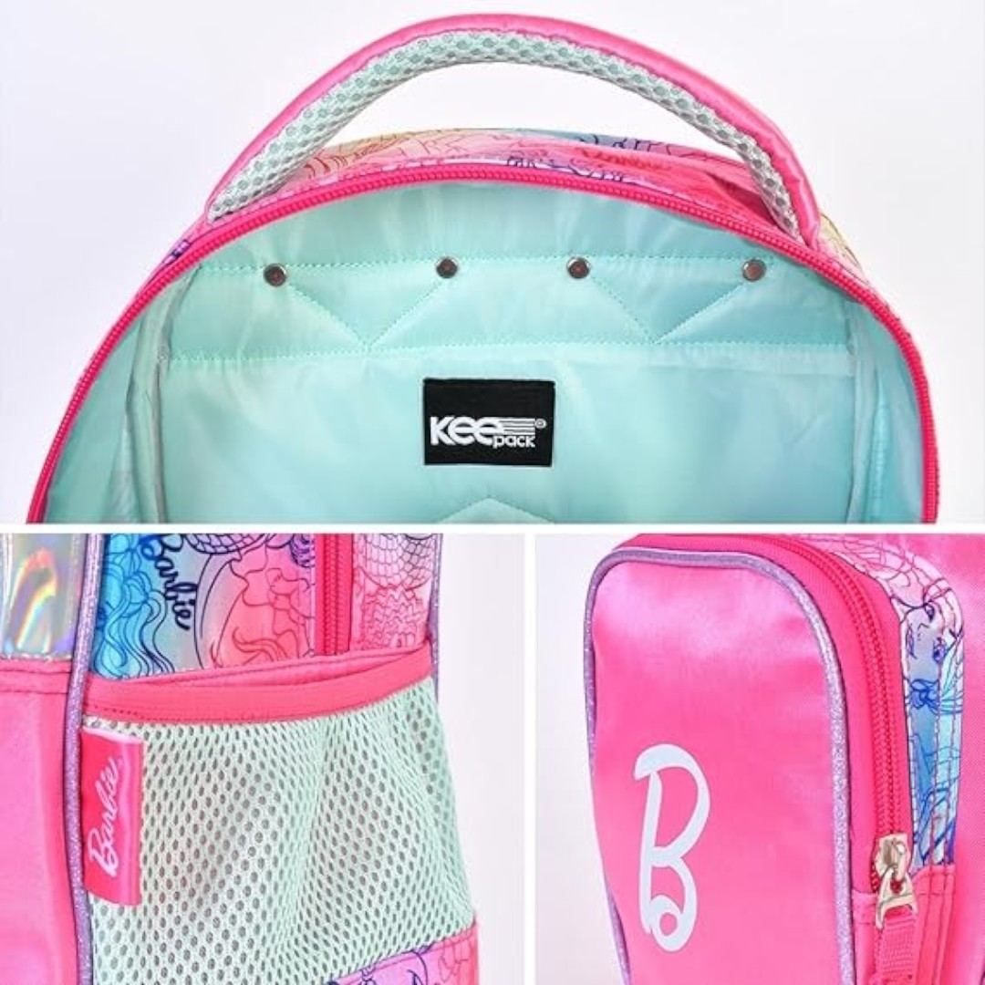 Foto 5 pulgar | Mochila Escolar Barbie Unicornio Yadatex Porta Laptop Brb014-bp141a