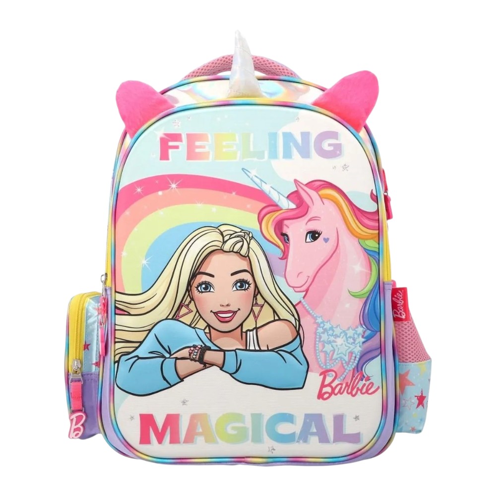 Foto 2 pulgar | Mochila Escolar Barbie Unicornio Yadatex Porta Laptop Brb049-bp141a