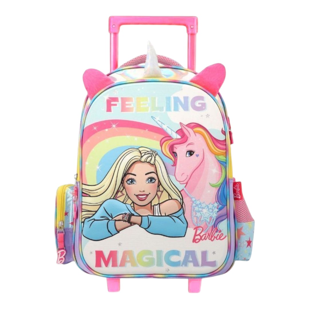 Foto 2 pulgar | Mochila Grande Ruedas Yadatex Barbie Unicornio Brb049-bp141t