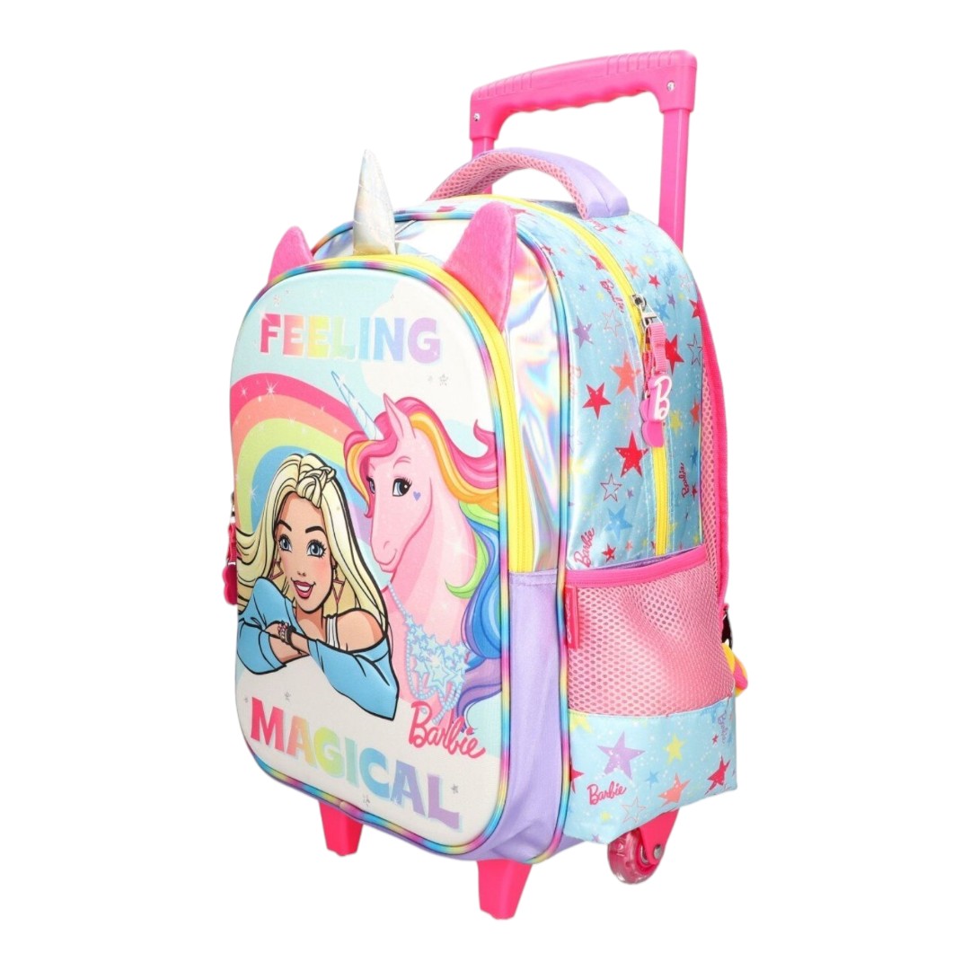 Foto 3 pulgar | Mochila Grande Ruedas Yadatex Barbie Unicornio Brb049-bp141t