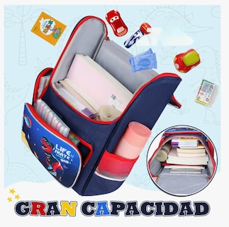Foto 3 | Mochila Escolar Primaria Para Niños Infantil Dinosaurio Gran
