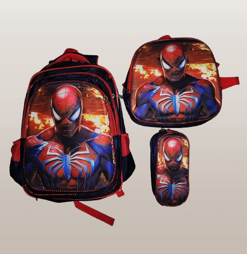 Foto 5 | Mochila Escolar Con Luz Led Incluye Lonchera Y Lapicera Con Diseño De Spider Man