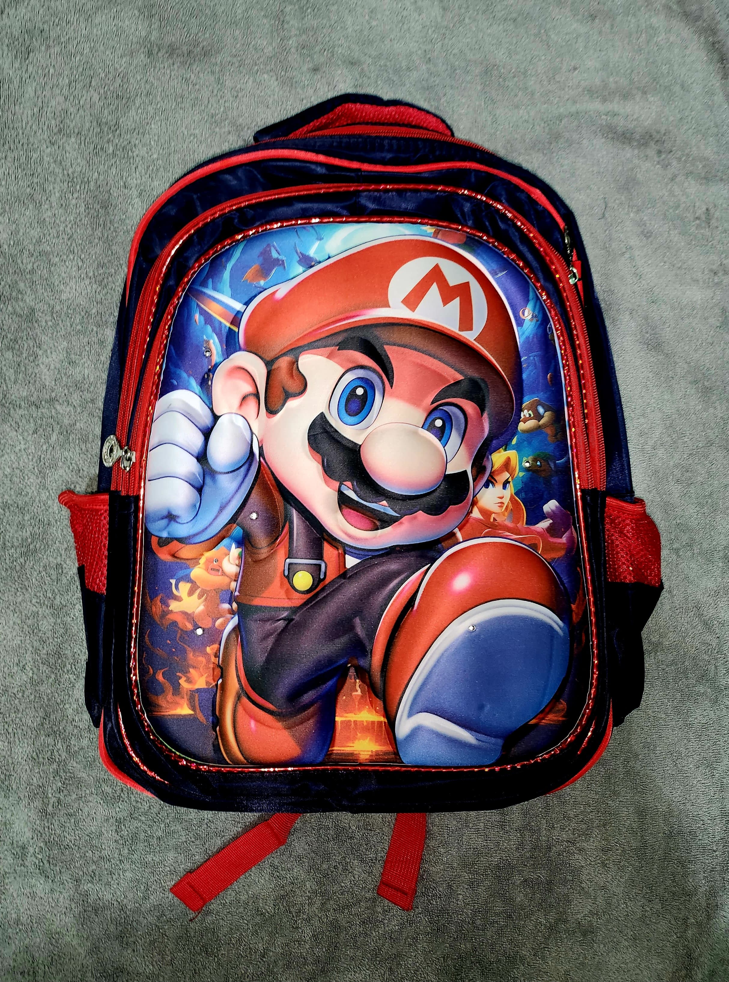 Foto 3 pulgar | Mochila Escolar Con Luz Led Incluye Lonchera Y Lapicera Con Diseño De Mario Bros