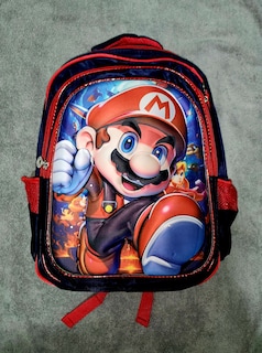 Foto 2 | Mochila Escolar Con Luz Led Incluye Lonchera Y Lapicera Con Diseño De Mario Bros