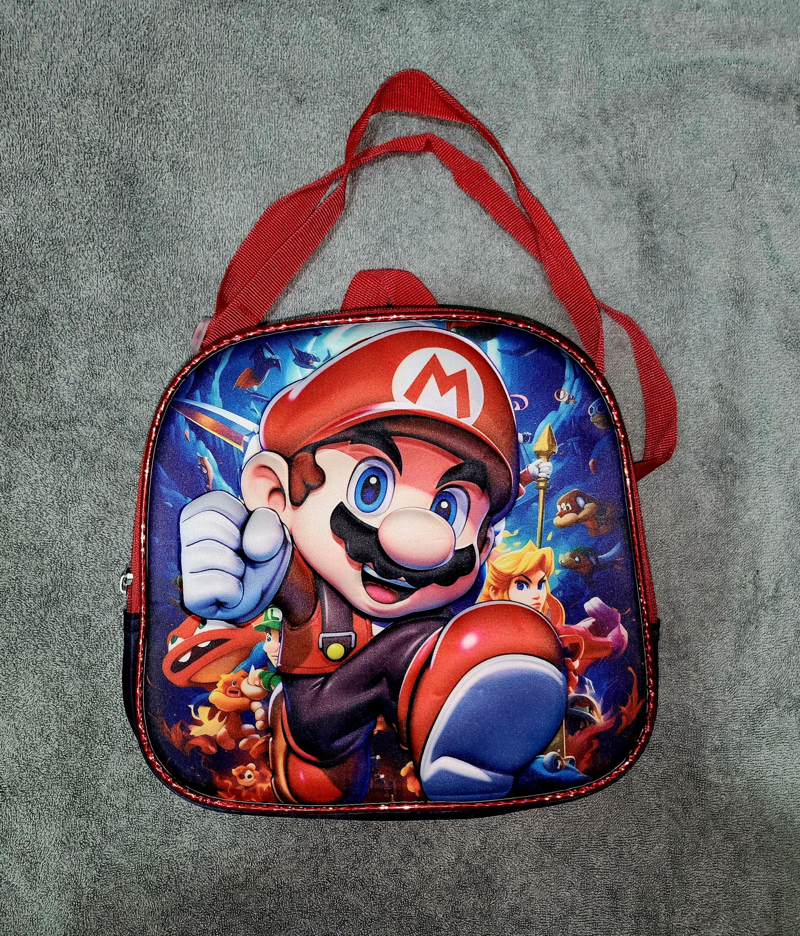 Foto 4 pulgar | Mochila Escolar Con Luz Led Incluye Lonchera Y Lapicera Con Diseño De Mario Bros