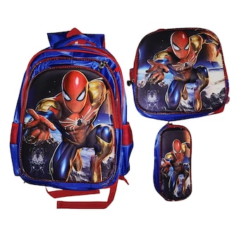 Foto 1 | Mochila Escolar Con Luz Led Incluye Lonchera Y Lapicera Con Diseño De Spider Man