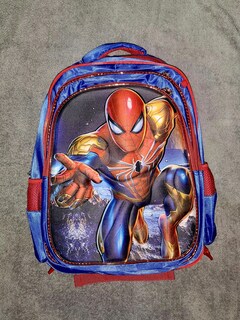 Foto 2 | Mochila Escolar Con Luz Led Incluye Lonchera Y Lapicera Con Diseño De Spider Man