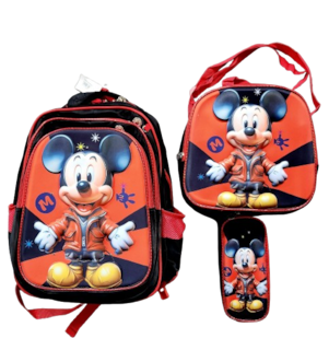 Foto 1 | Mochila Escolar Con Luz Led Incluye Lonchera Y Lapicera Con Diseño De Mickey Mouse