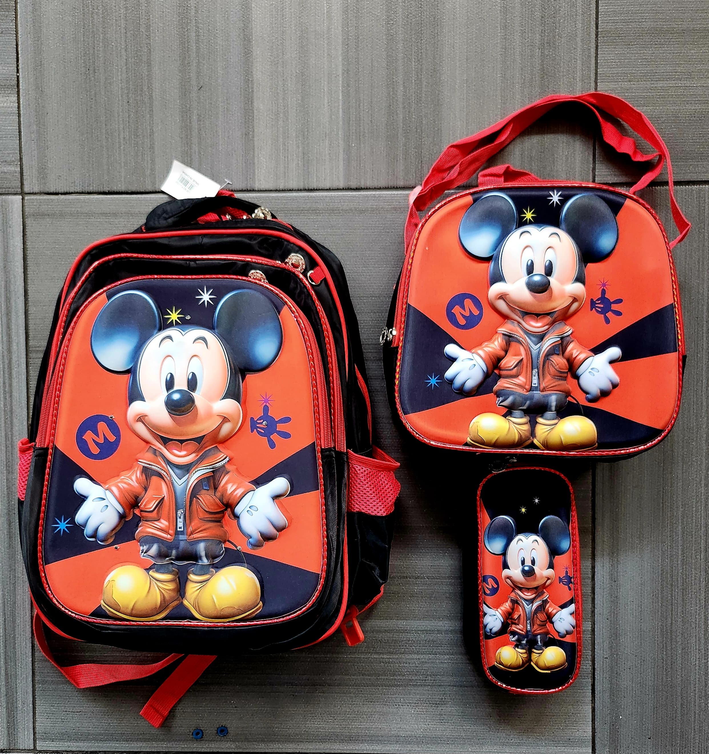 Foto 5 | Mochila Escolar Con Luz Led Incluye Lonchera Y Lapicera Con Diseño De Mickey Mouse