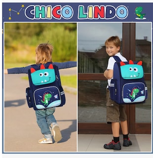 Foto 4 | Mochila Escolar Escolar Color Dinosaurio Diseño Estampado 20l