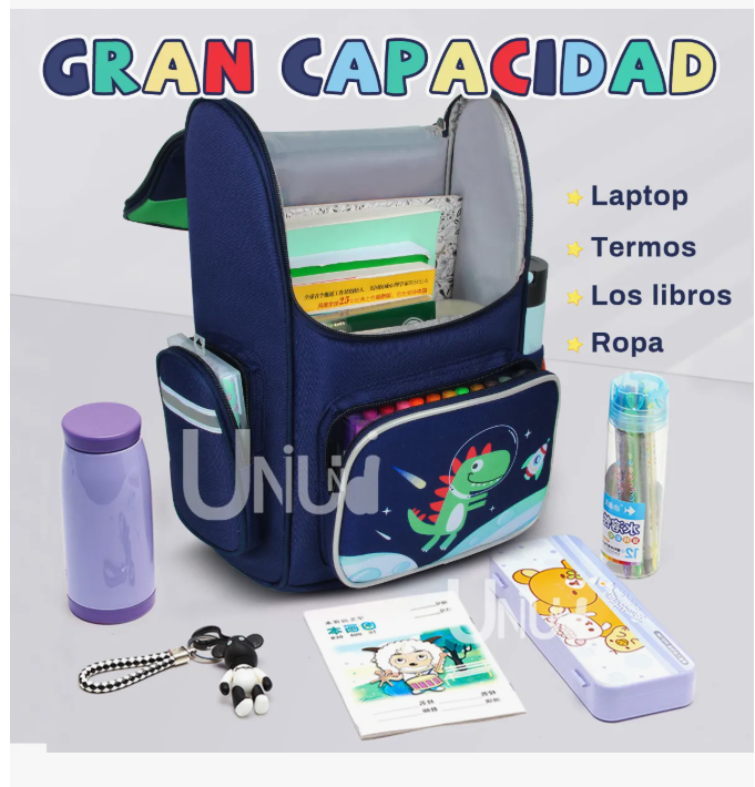 Foto 6 pulgar | Mochila Escolar Escolar  Color Dinosaurio Diseño Estampado 20l