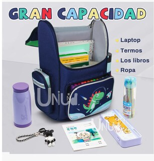 Foto 5 | Mochila Escolar Escolar Color Dinosaurio Diseño Estampado 20l