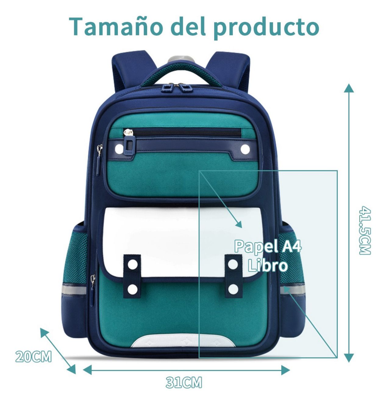 Foto 6 | Mochila Escolar Estudiante Gran Capacidad  Regreso A Clases Reducida Color Verde