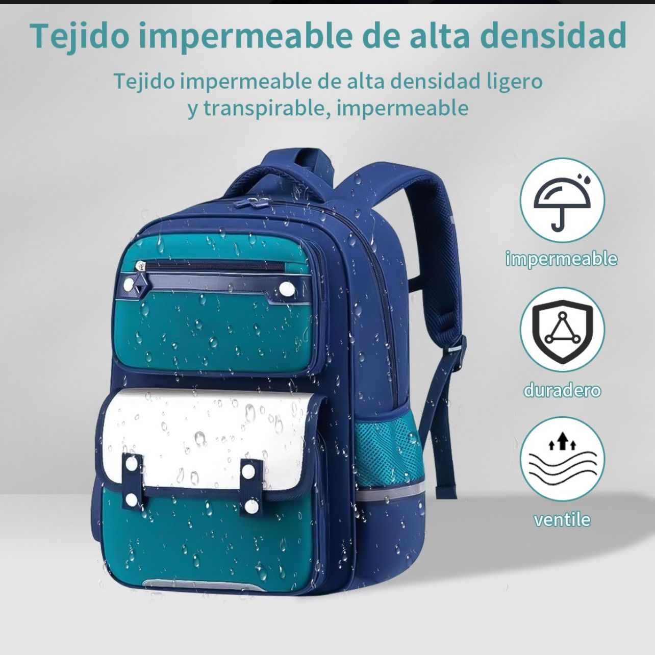 Foto 8 pulgar | Mochila Escolar Estudiante Gran Capacidad  Regreso A Clases Reducida Color Verde