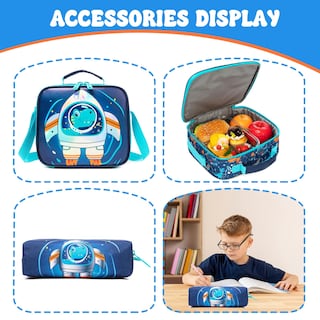 Foto 4 | Mochila Escolar Meetbelify Kids Para Niños De 6 A 8 Años Con Bolsa De Almuerzo - Venta Internacional.