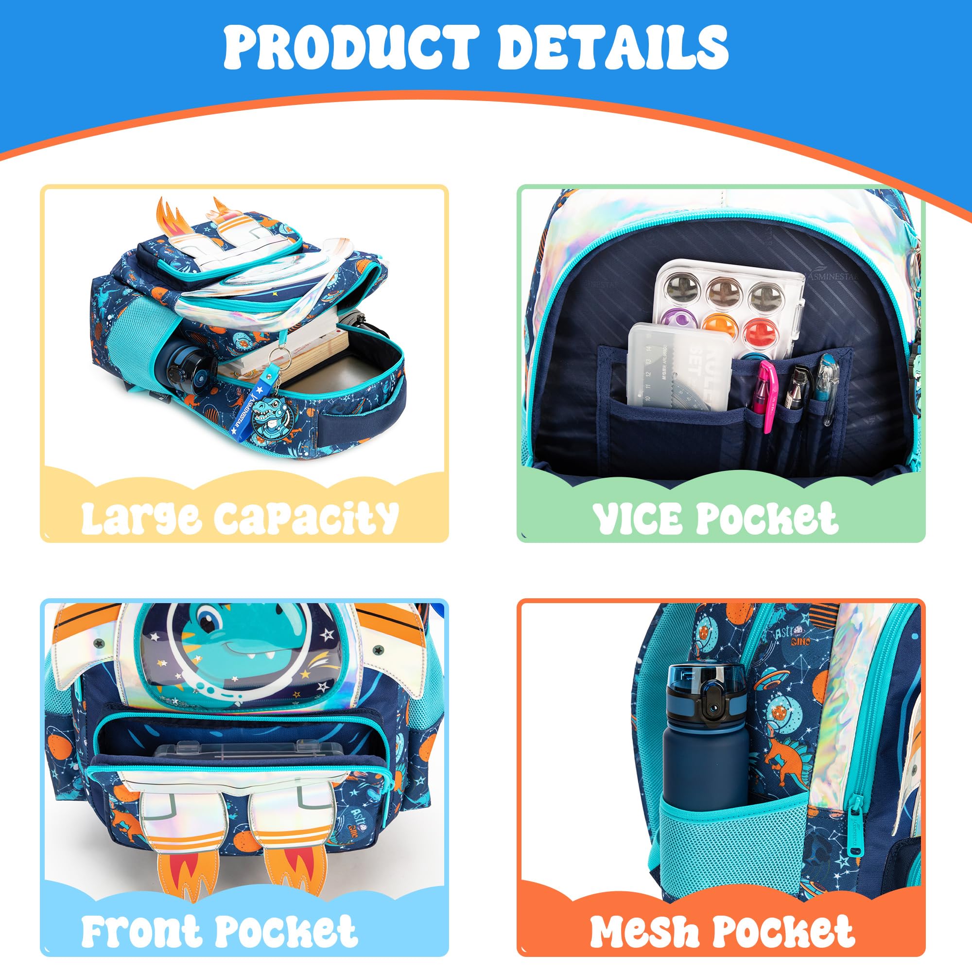 Foto 6 pulgar | Mochila Escolar Meetbelify Kids Para Niños De 6 A 8 Años Con Bolsa De Almuerzo - Venta Internacional.