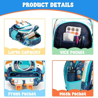 Foto 5 | Mochila Escolar Meetbelify Kids Para Niños De 6 A 8 Años Con Bolsa De Almuerzo - Venta Internacional.