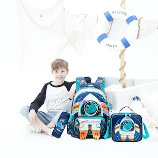 Foto 7 | Mochila Escolar Meetbelify Kids Para Niños De 6 A 8 Años Con Bolsa De Almuerzo - Venta Internacional.