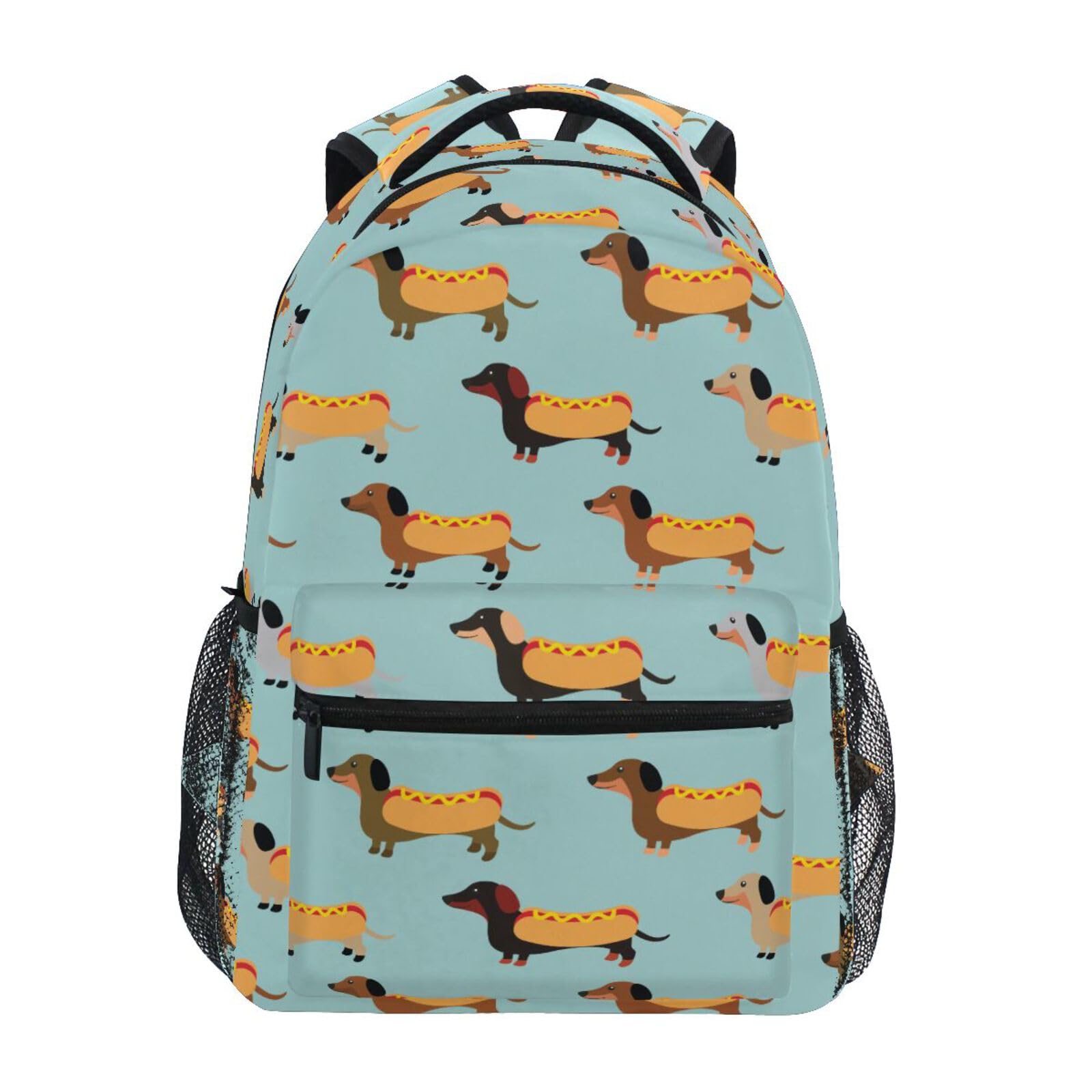 Foto 1 | Mochila Alaza Cute Dachshunds Hotdog Blue Kids De 40 Cm - Venta Internacional.