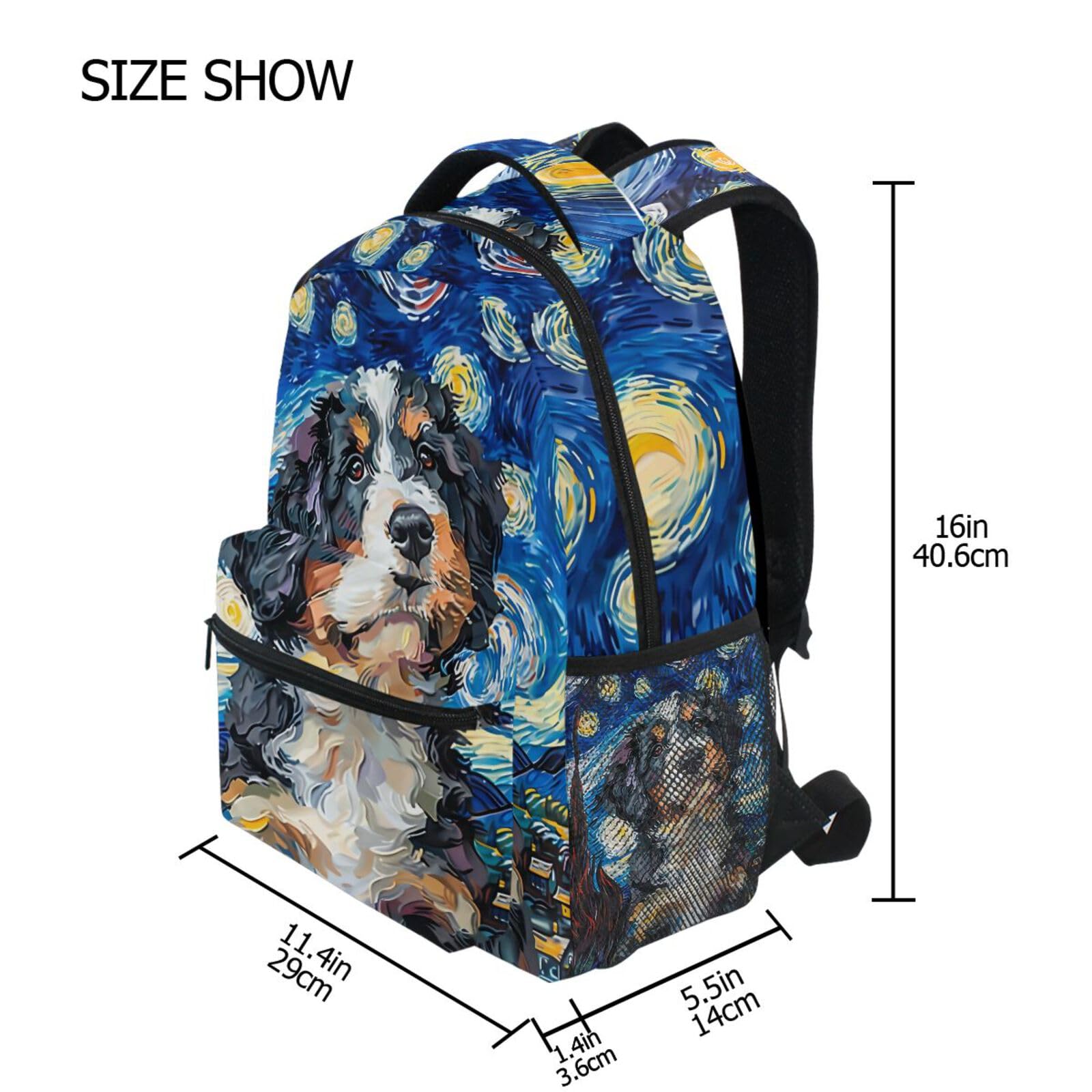 Foto 7 pulgar | Mochila Alaza Doodle Dog Starry Night Para Niños 40 5 X 29 X 17 5 Cm - Venta Internacional.