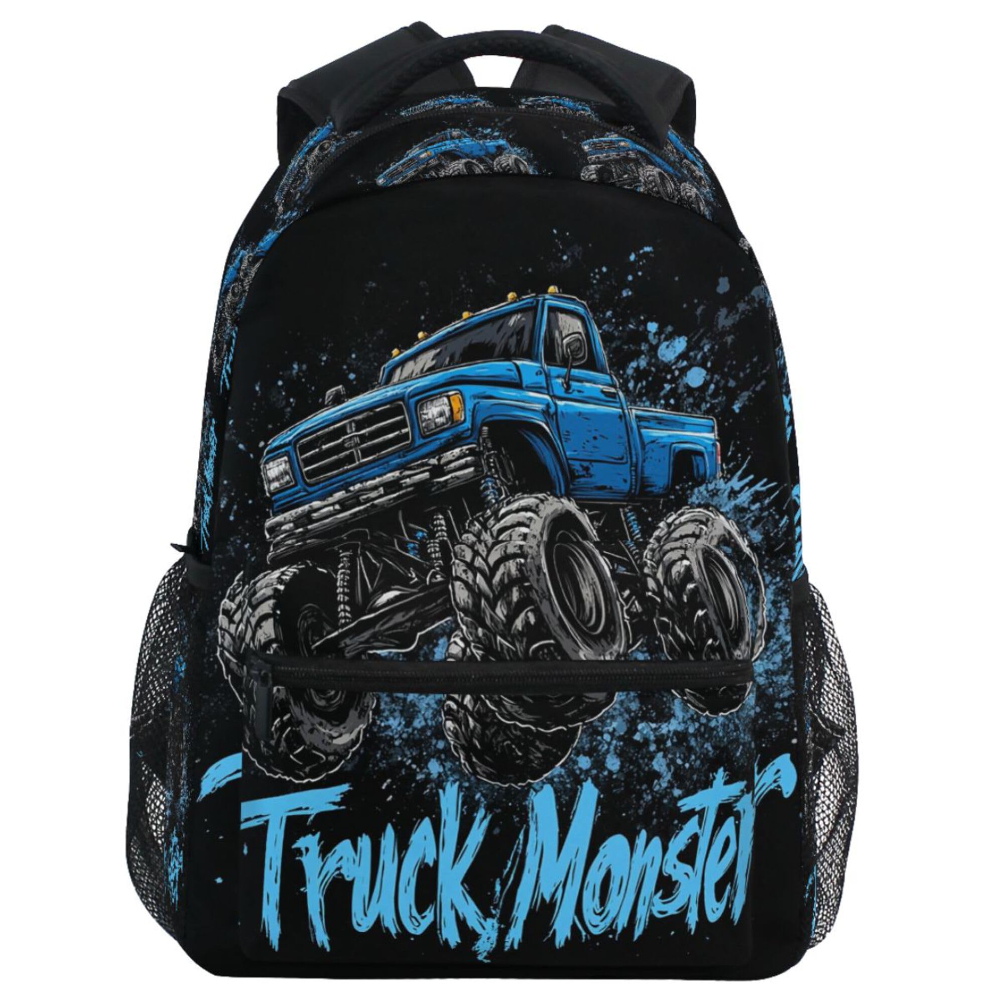 Foto 2 pulgar | Mochila Wamika Monster Truck Negra Para Niños De 6 A 16 Años - Venta Internacional.