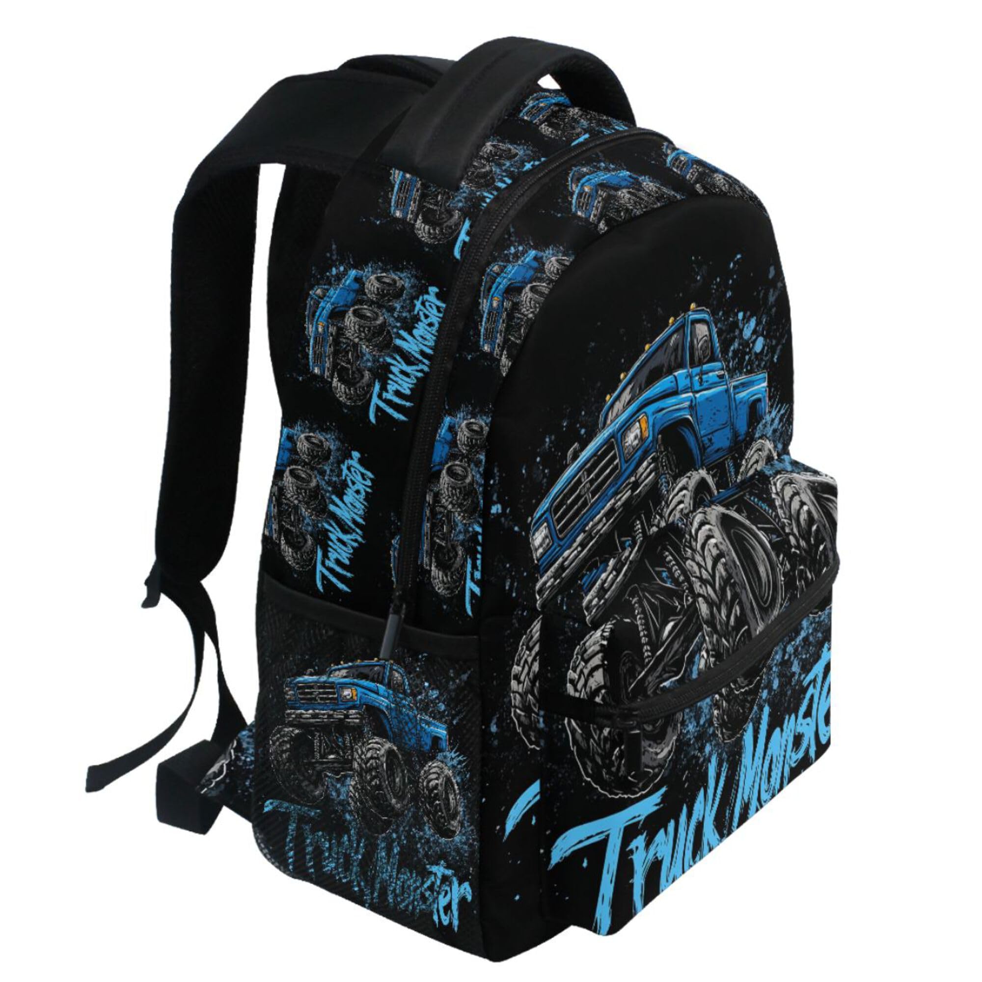 Foto 6 pulgar | Mochila Wamika Monster Truck Negra Para Niños De 6 A 16 Años - Venta Internacional.