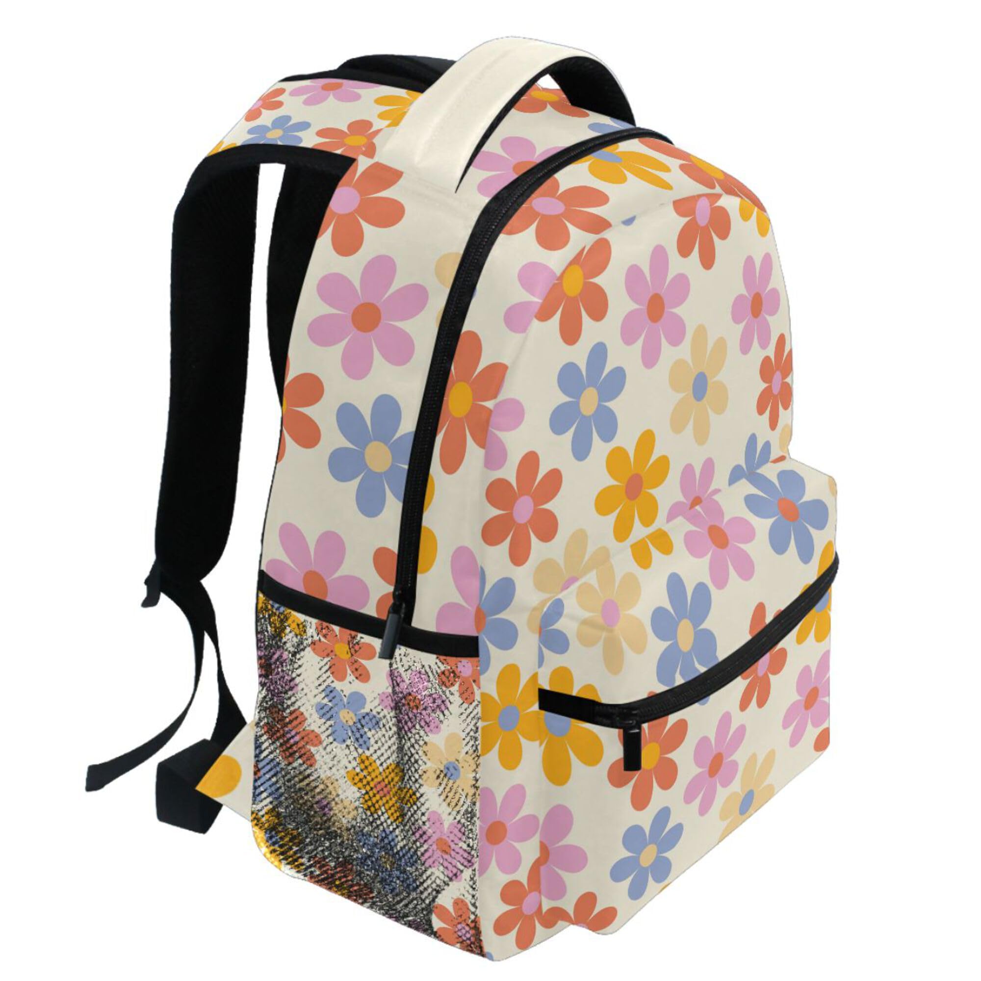 Foto 6 pulgar | Mochila Wamika Daisy Flowers Para Niños Con Estampado Floral Naranja Y Manzanilla - Venta Internacional.