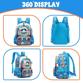 Foto 3 | Mochila Escolar Meetbelify Shark Para Niños Con Bolsa De Almuerzo De 6 A 8 Años - Venta Internacional.
