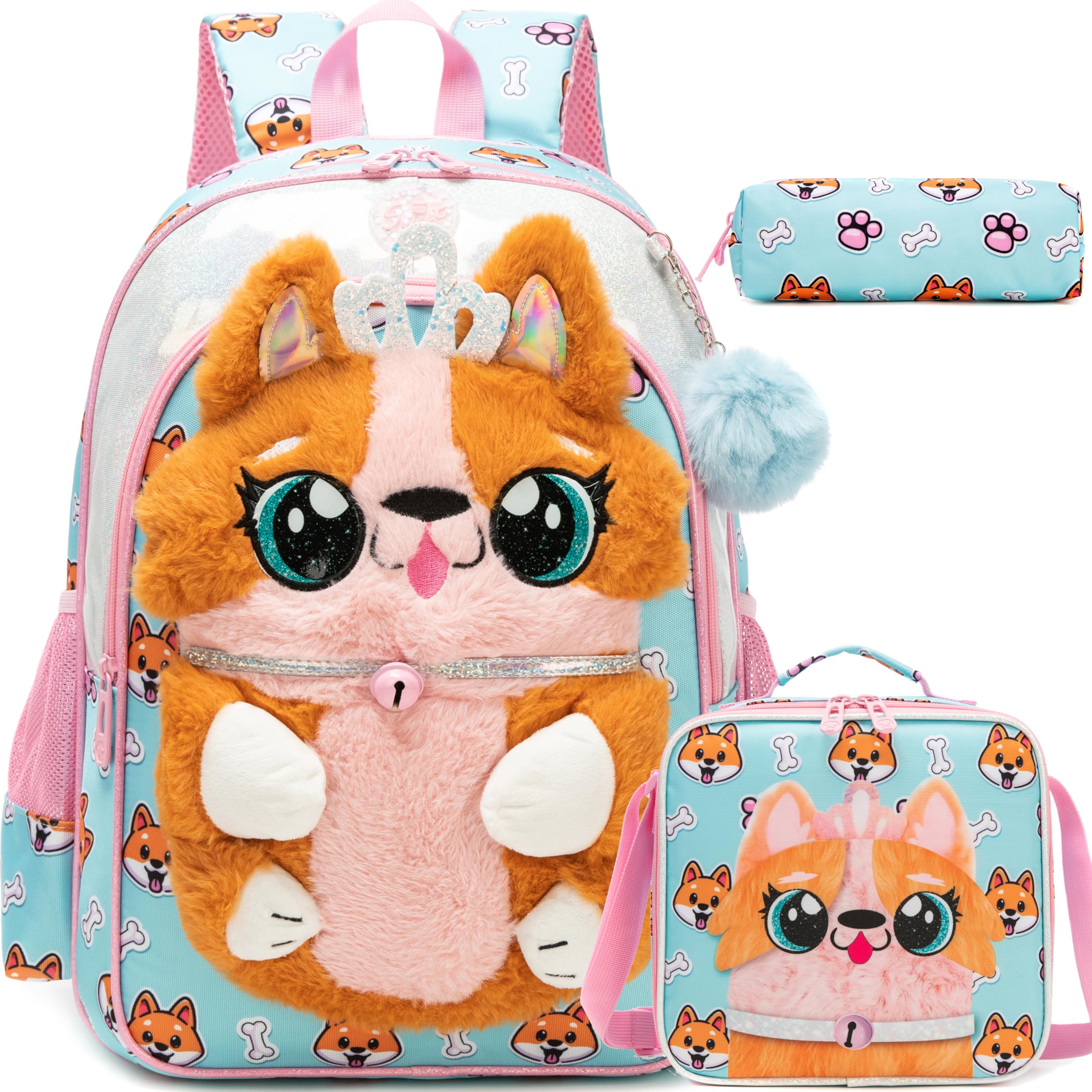 Foto 2 pulgar | Mochila Meetbelify Kids Para Niñas  Escuela  Con Bolsa De Almuerzo  De 6 A 8 Años - Venta Internacional.