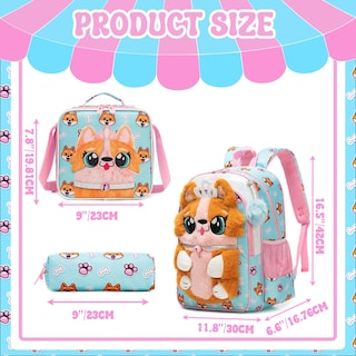 Foto 2 | Mochila Meetbelify Kids Para Niñas Escuela Con Bolsa De Almuerzo De 6 A 8 Años - Venta Internacional.