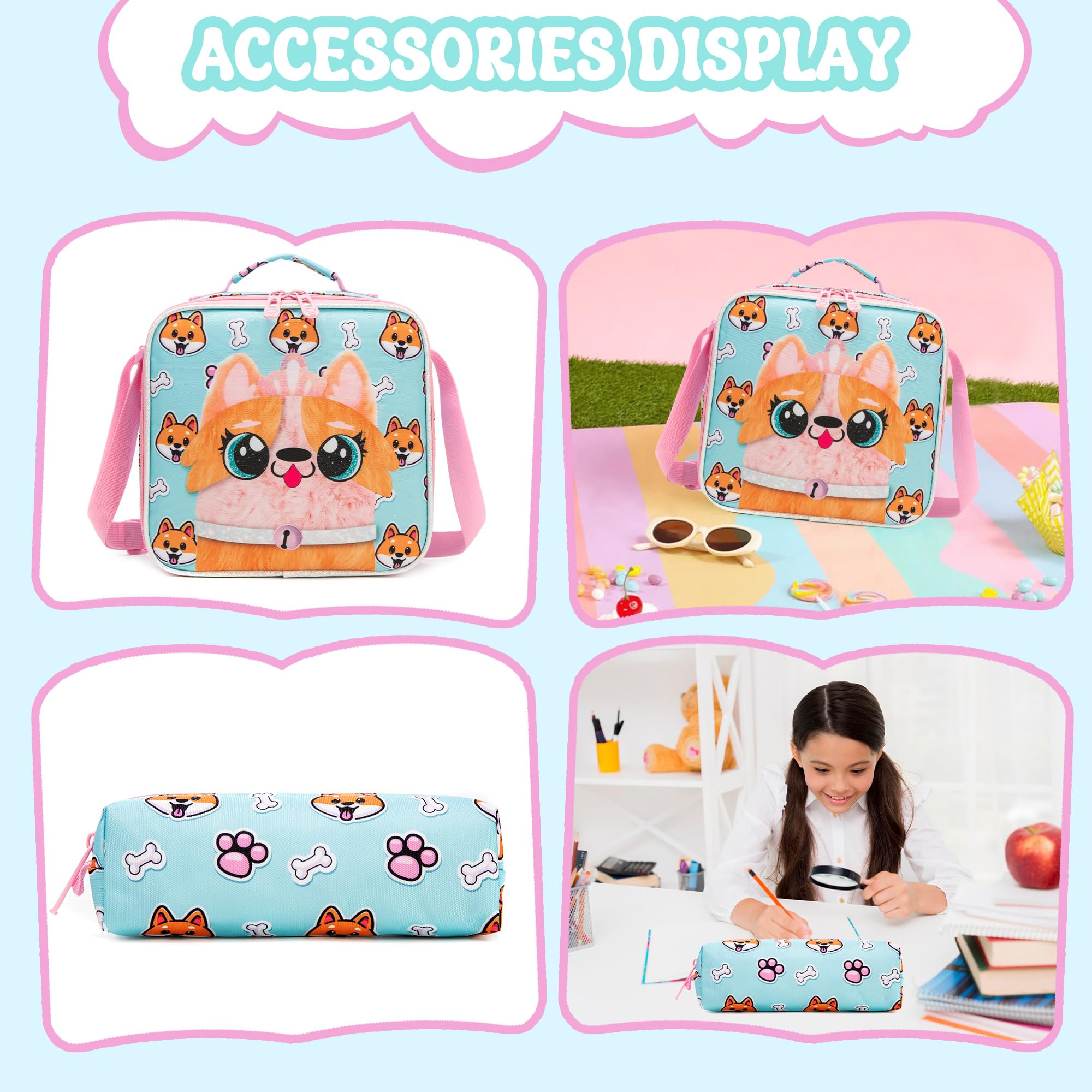 Foto 6 pulgar | Mochila Meetbelify Kids Para Niñas  Escuela  Con Bolsa De Almuerzo  De 6 A 8 Años - Venta Internacional.