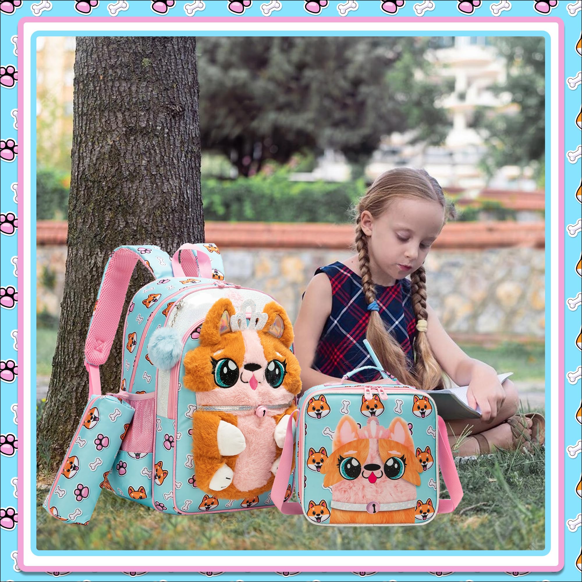 Foto 7 pulgar | Mochila Meetbelify Kids Para Niñas  Escuela  Con Bolsa De Almuerzo  De 6 A 8 Años - Venta Internacional.