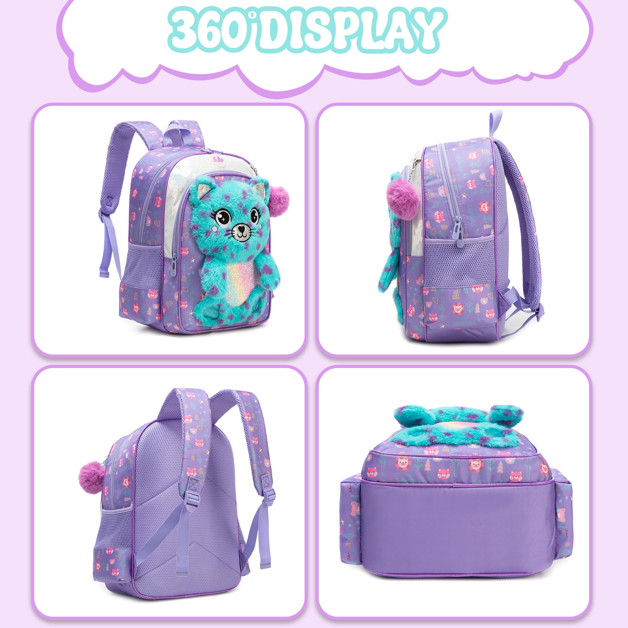Foto 4 pulgar | Mochila Meetbelify Kids Para Niñas Con Bolsa De Almuerzo Y Estuche Para Lápices - Venta Internacional.