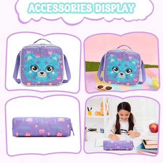 Foto 5 | Mochila Meetbelify Kids Para Niñas Con Bolsa De Almuerzo Y Estuche Para Lápices - Venta Internacional.