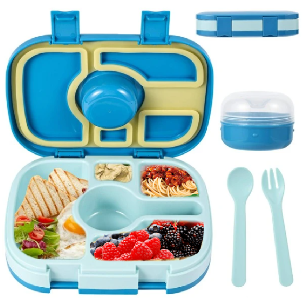 Lonchera HAPPY LIFE Bento Box 5 Compartimentos Herméticos Bpa Free para Niños