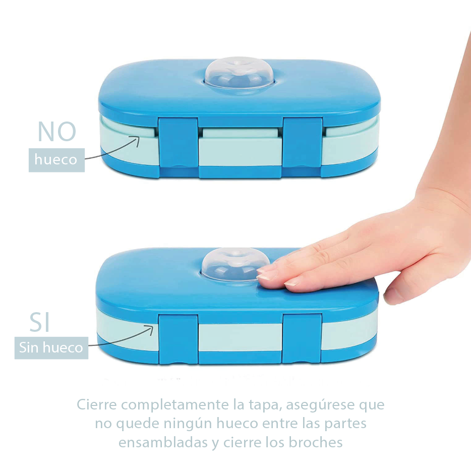 Foto 4 pulgar | Lonchera HAPPY LIFE Bento Box 5 Compartimentos Herméticos Bpa Free para Niños