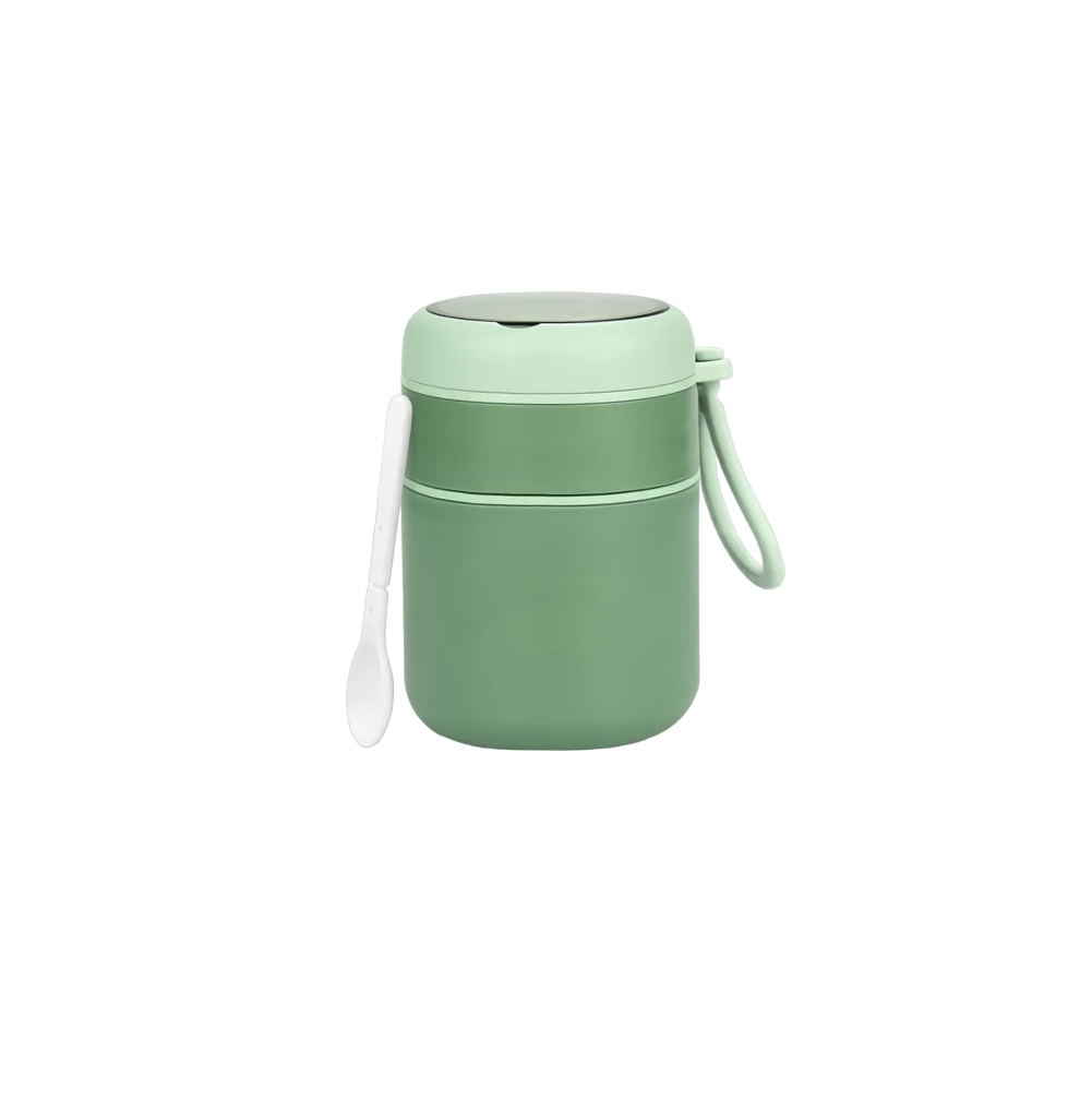 Foto 1 | Lonchera Térmica de Acero Inoxidable Verde 710 Ml Incluye Cuchara