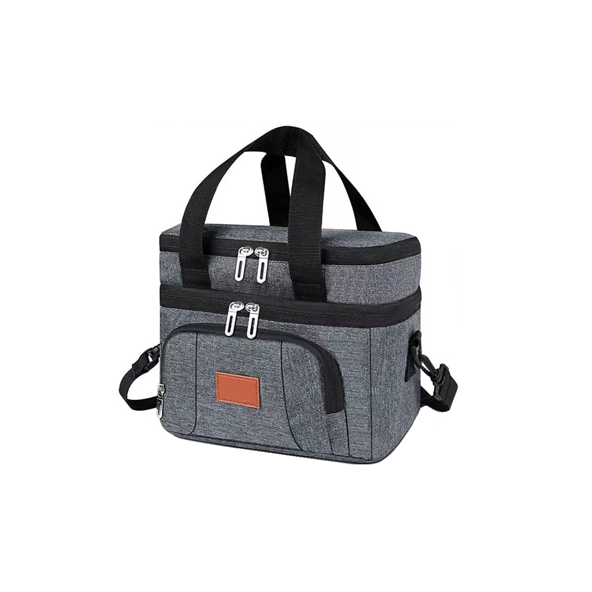 Loncheras Térmica De Doble Capa Bolsa De Almuerzo Portátil Eo Safe Imports Esi-11449 Gris