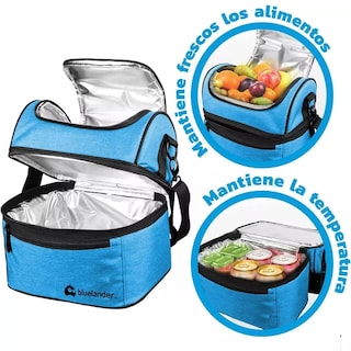 Foto 3 | Bolsa De Almuerzo Lonchera Térmica Portátil Y Gran Capacidad Eo Safe Imports Esi-13229 Azul