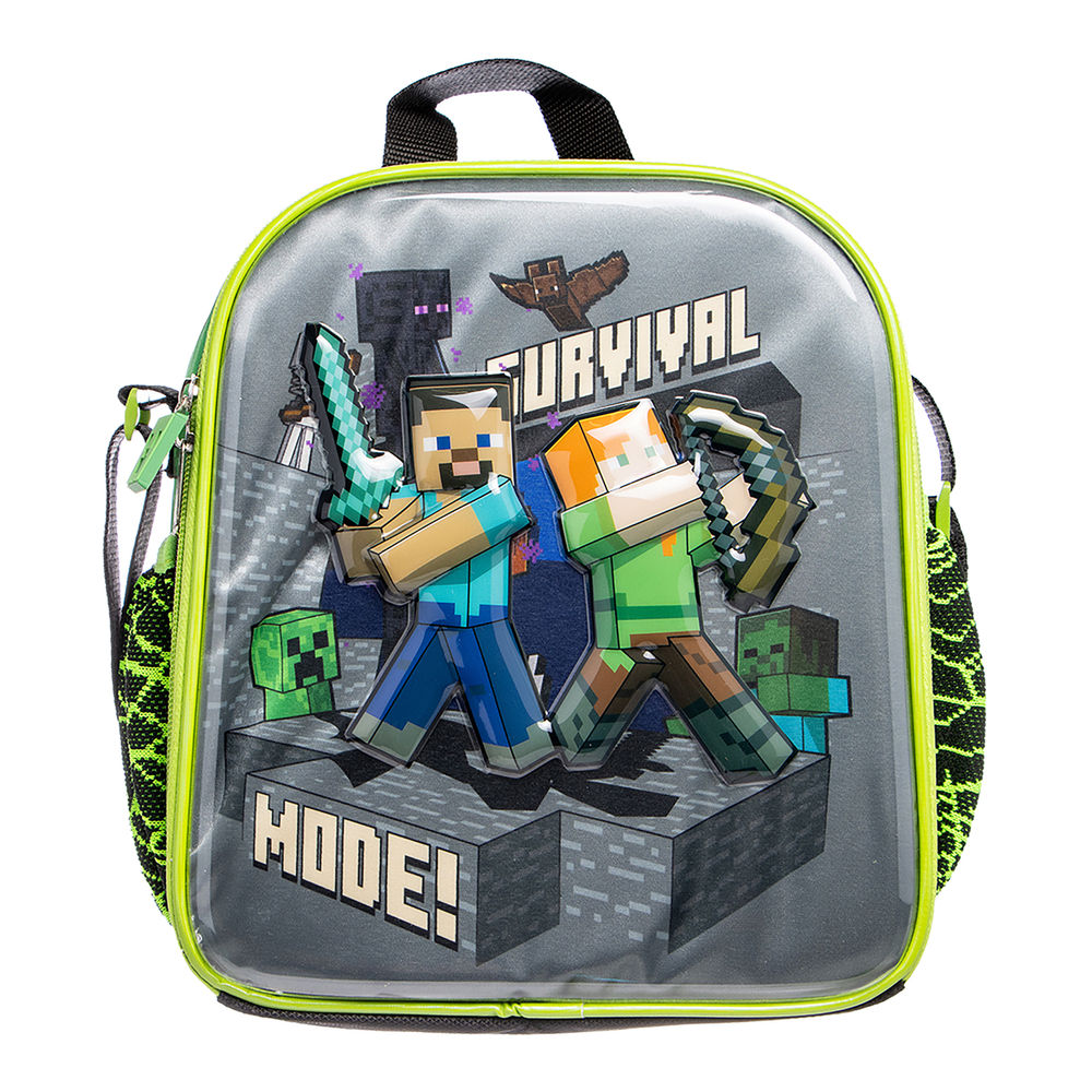 Foto 2 pulgar | Lonchera Infantil Minecraft (3d Hardshell 3l Verde)