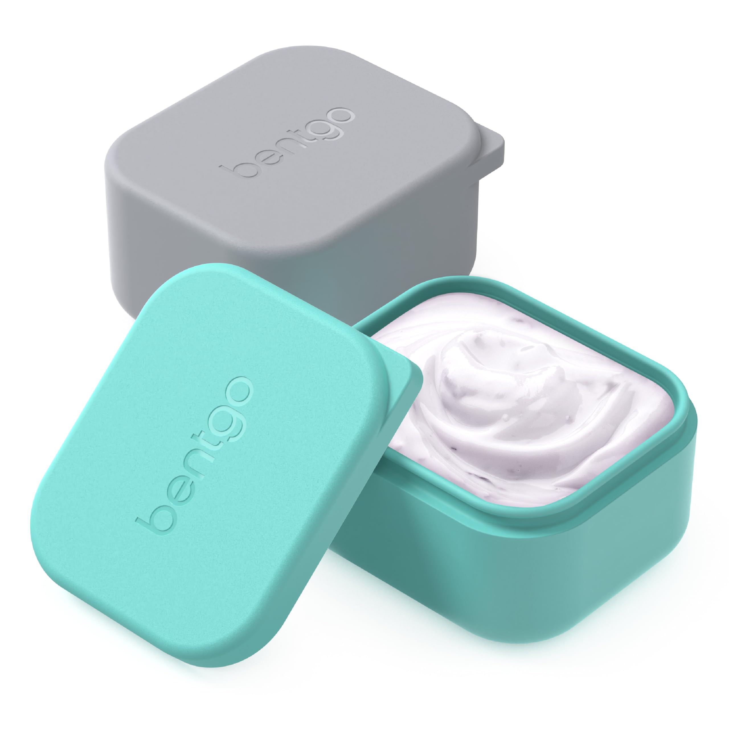 Foto 1 | Set De Recipientes De Silicona Bentgo Sidekicks, Paquete De 2 Unidades, 80 Ml, Gris Y Aguamarina - Venta Internacional.