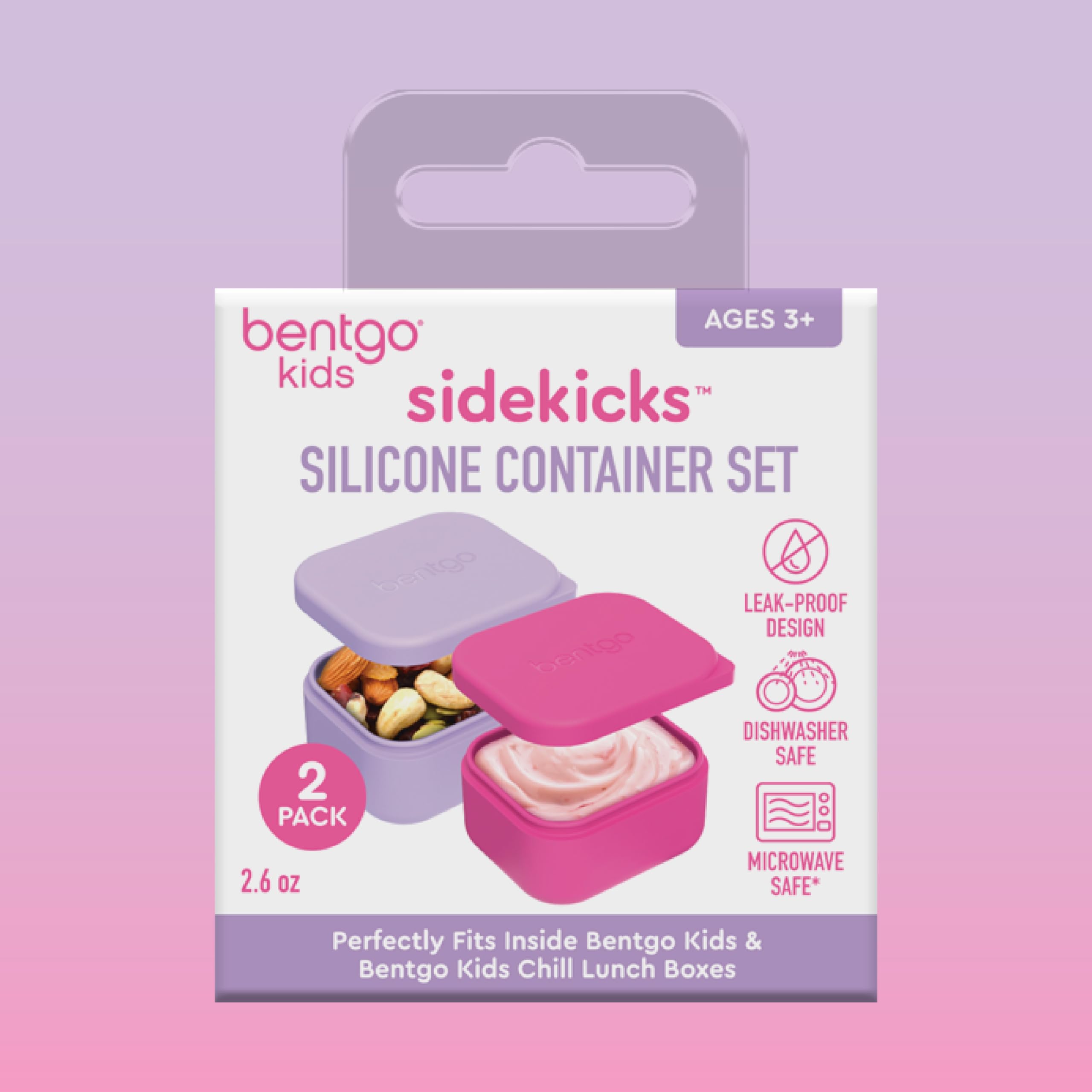 Foto 8 pulgar | Juego De Recipientes De Silicona Bentgo Sidekicks, Paquete De 2, 80 Ml (lavanda Y Rosa) - Venta Internacional.