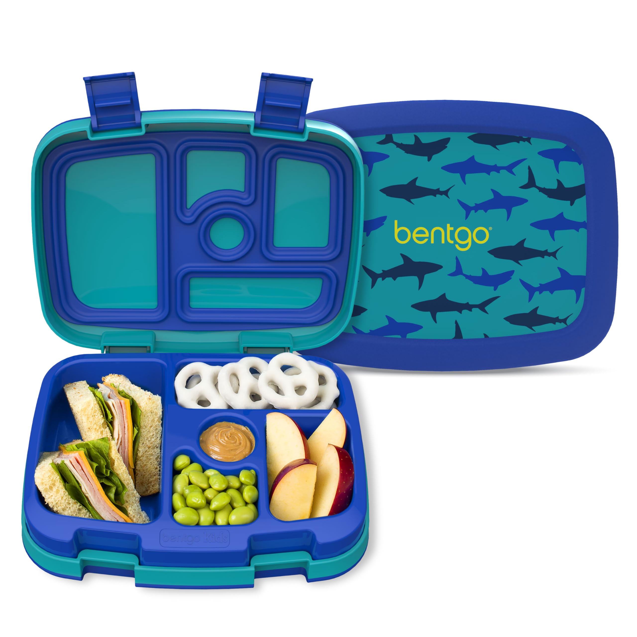 Foto 2 pulgar | Fiambrera Bentgo Kids Con Estampado De Tiburones De 5 Compartimentos A Prueba De Fugas - Venta Internacional.